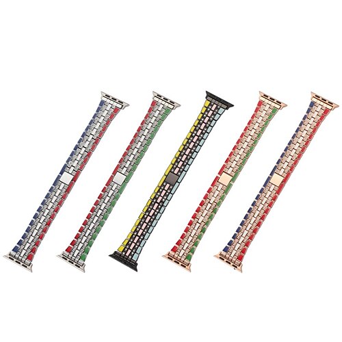 1pc Smart Watch Band Compatible with Apple iWatch 38/40/41mm 42/44/45mm Alloy Rhinestone Waterproof Luxury Breathable Metal Band Jewelry Bracelet for iWatch Smartwatch Strap Wristband for Series 7
1pc Smart Watch Band Compatible with Apple iWatch 38/40/41mm 42/44/45mm Alloy Rhinestone Waterproof Luxury Breathable Metal Band Jewelry Bracelet for iWatch Smartwatch Strap Wristband for Series 7