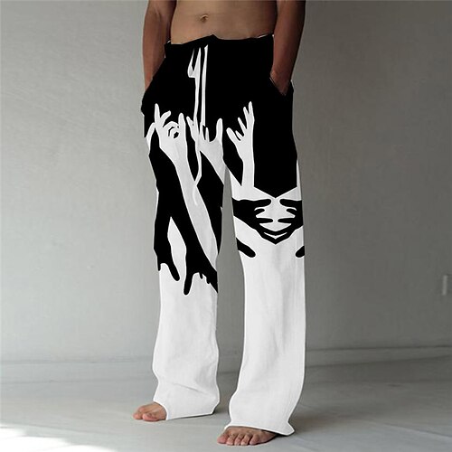 Men's Trousers Beach Pants Pocket Drawstring Elastic Waist Graphic Prints Hand Comfort Breathable Casual Daily Holiday Streetwear Designer White / Black Yellow / Spring / Summer / Elasticity
Men's Trousers Beach Pants Pocket Drawstring Elastic Waist Graphic Prints Hand Comfort Breathable Casual Daily Holiday Streetwear Designer White / Black Yellow / Spring / Summer / Elasticity
