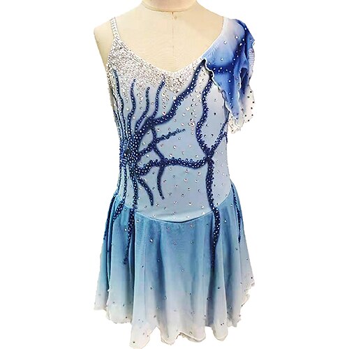 Figure Skating Dress Women's Girls' Ice Skating Dress Blue Open Back Spandex High Elasticity Training Competition Skating Wear Handmade Crystal / Rhinestone Short Sleeve Ice Skating Figure Skating
Figure Skating Dress Women's Girls' Ice Skating Dress Blue Open Back Spandex High Elasticity Training Competition Skating Wear Handmade Crystal / Rhinestone Short Sleeve Ice Skating Figure Skating
