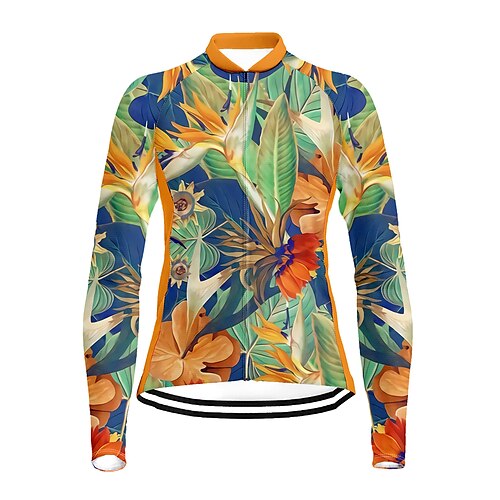 21Grams Women's Cycling Jersey Long Sleeve Bike Top with 3 Rear Pockets Mountain Bike MTB Road Bike Cycling Quick Dry Moisture Wicking Orange Floral Botanical Sports Clothing Apparel / Stretchy
21Grams Women's Cycling Jersey Long Sleeve Bike Top with 3 Rear Pockets Mountain Bike MTB Road Bike Cycling Quick Dry Moisture Wicking Orange Floral Botanical Sports Clothing Apparel / Stretchy