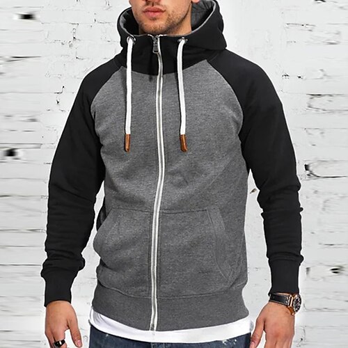 Men's Full Zip Hoodie Jacket Hooded Color Block Patchwork Zipper Pocket Daily Holiday Going out non-printing Streetwear Casual Hoodies Sweatshirts Long Sleeve Gray
Men's Full Zip Hoodie Jacket Hooded Color Block Patchwork Zipper Pocket Daily Holiday Going out non-printing Streetwear Casual Hoodies Sweatshirts Long Sleeve Gray