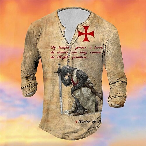 Men's T shirt Tee Henley Shirt Tee Graphic Soldier Henley Gray Khaki Navy Blue Long Sleeve 3D Print Plus Size Outdoor Daily Button-Down Print Tops Basic Classic Comfortable Big and Tall / Sports
Men's T shirt Tee Henley Shirt Tee Graphic Soldier Henley Gray Khaki Navy Blue Long Sleeve 3D Print Plus Size Outdoor Daily Button-Down Print Tops Basic Classic Comfortable Big and Tall / Sports
