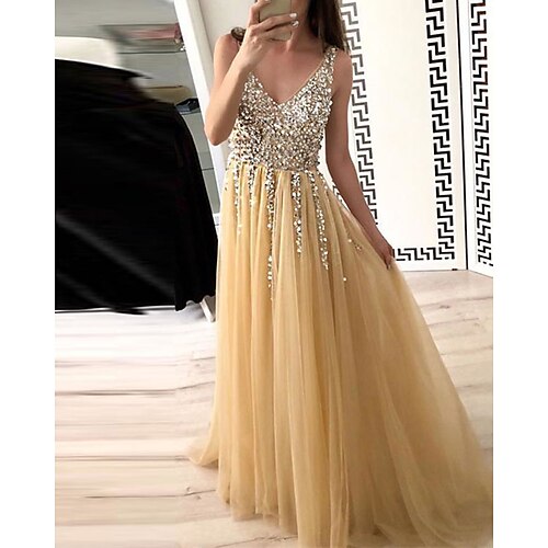 Women's Party Dress Sequin Dress Swing Dress Long Dress Maxi Dress Khaki Sleeveless Color Block Sequins Spring Summer V Neck Party 2022 S M L XL
Women's Party Dress Sequin Dress Swing Dress Long Dress Maxi Dress Khaki Sleeveless Color Block Sequins Spring Summer V Neck Party 2022 S M L XL