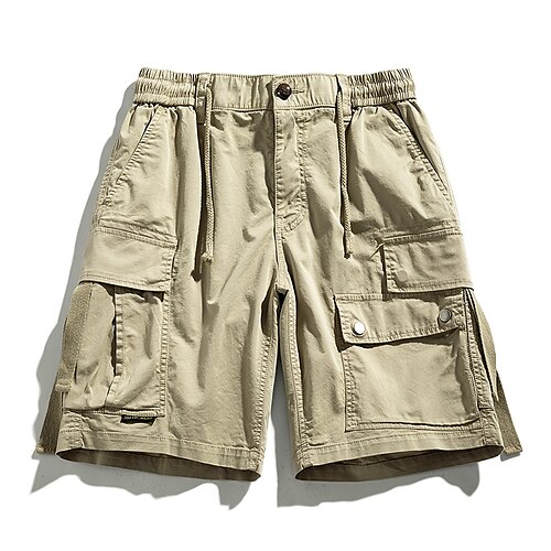 Men's Cargo Pants Shorts Pants Zipper Multi Pocket Elastic Drawstring Design Solid Color Breathable Soft Knee Length Sports Outdoor Casual Stylish Casual / Sporty Black Army Green Micro-elastic
Men's Cargo Pants Shorts Pants Zipper Multi Pocket Elastic Drawstring Design Solid Color Breathable Soft Knee Length Sports Outdoor Casual Stylish Casual / Sporty Black Army Green Micro-elastic