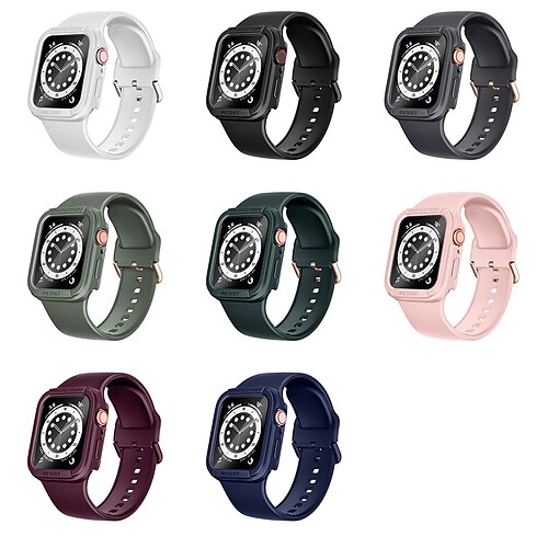 1PC Smart Watch Band with Case Compatible with Apple iWatch Series 6/5/4 / SE Sport Band for iWatch Smartwatch Strap Wristband Silicone Adjustable Breathable Shockproof
1PC Smart Watch Band with Case Compatible with Apple iWatch Series 6/5/4 / SE Sport Band for iWatch Smartwatch Strap Wristband Silicone Adjustable Breathable Shockproof