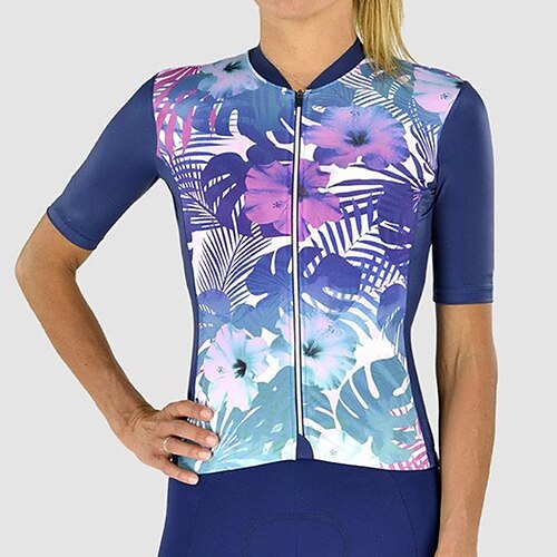 21Grams Women's Cycling Jersey Short Sleeve Bike Top with 3 Rear Pockets Mountain Bike MTB Road Bike Cycling Quick Dry Moisture Wicking Blue Floral Botanical Sports Clothing Apparel / Athleisure
21Grams Women's Cycling Jersey Short Sleeve Bike Top with 3 Rear Pockets Mountain Bike MTB Road Bike Cycling Quick Dry Moisture Wicking Blue Floral Botanical Sports Clothing Apparel / Athleisure