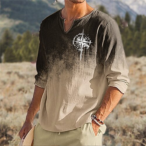 Men's Unisex T shirt Tee Color Block Graphic Prints V Neck Brown Long Sleeve 3D Print Outdoor Street Print Tops Basic Sports Designer Casual
Men's Unisex T shirt Tee Color Block Graphic Prints V Neck Brown Long Sleeve 3D Print Outdoor Street Print Tops Basic Sports Designer Casual