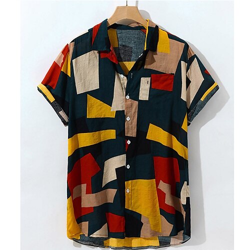 Men's Shirt 3D Print Graphic Prints Button Down Collar Vacation Beach Print Short Sleeve Tops Green Pink
Men's Shirt 3D Print Graphic Prints Button Down Collar Vacation Beach Print Short Sleeve Tops Green Pink