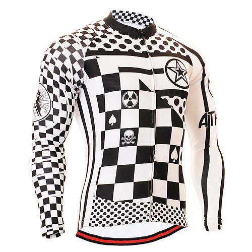 21Grams Men's Cycling Jersey Long Sleeve Bike Top with 3 Rear Pockets Mountain Bike MTB Road Bike Cycling Breathable Quick Dry Moisture Wicking Reflective Strips Black White Polyester Spandex Sports
21Grams Men's Cycling Jersey Long Sleeve Bike Top with 3 Rear Pockets Mountain Bike MTB Road Bike Cycling Breathable Quick Dry Moisture Wicking Reflective Strips Black White Polyester Spandex Sports