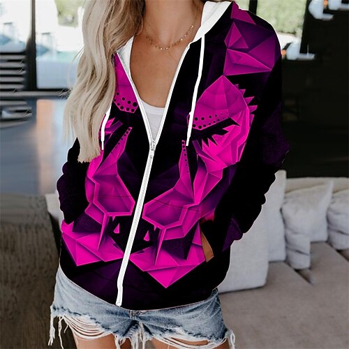 Women's Hoodie Jacket Warm Breathable Outdoor Daily Wear Vacation Going out Zipper Pocket Drawstring Print Zipper Hoodie Casual Comfortable Floral Loose Fit Outerwear Long Sleeve Winter Fall Green
Women's Hoodie Jacket Warm Breathable Outdoor Daily Wear Vacation Going out Zipper Pocket Drawstring Print Zipper Hoodie Casual Comfortable Floral Loose Fit Outerwear Long Sleeve Winter Fall Green