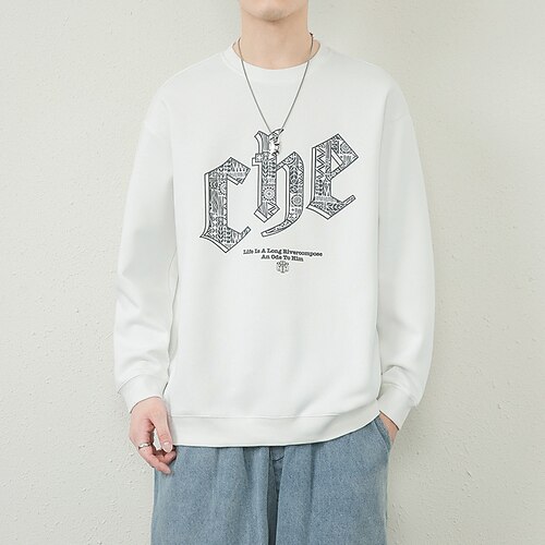 Men's Sweatshirt Pullover Graphic Letter Print Daily Holiday Going out Hot Stamping Streetwear Casual Hoodies Sweatshirts Long Sleeve White Black
Men's Sweatshirt Pullover Graphic Letter Print Daily Holiday Going out Hot Stamping Streetwear Casual Hoodies Sweatshirts Long Sleeve White Black