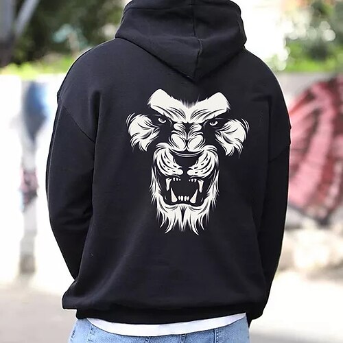 Men's Pullover Hoodie Sweatshirt Hooded Graphic Tiger Print Sports Outdoor Daily Sports Hot Stamping Basic Designer Hoodies Sweatshirts Long Sleeve Black / Spring / Fall 
Men's Pullover Hoodie Sweatshirt Hooded Graphic Tiger Print Sports Outdoor Daily Sports Hot Stamping Basic Designer Hoodies Sweatshirts Long Sleeve Black / Spring / Fall