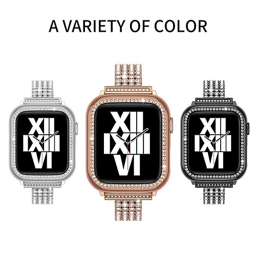 1pc Smart Watch Band Compatible with Apple iWatch 38mm Series 3/2/1 42mm Series 3/2/1 40mm Series 6/5/4 / SE Alloy Luxury Adjustable Elastic SmartWatch Band with Case for iWatch Smartwatch Strap
1pc Smart Watch Band Compatible with Apple iWatch 38mm Series 3/2/1 42mm Series 3/2/1 40mm Series 6/5/4 / SE Alloy Luxury Adjustable Elastic SmartWatch Band with Case for iWatch Smartwatch Strap