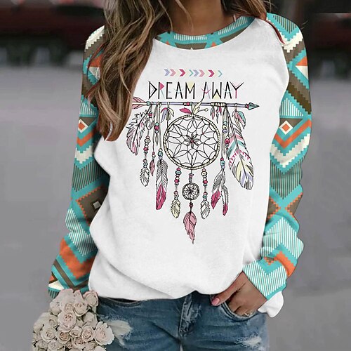 Women's Sweatshirt Pullover Geometric Feather Print Daily Sports 3D Print Active Streetwear Hoodies Sweatshirts Green Blue
Women's Sweatshirt Pullover Geometric Feather Print Daily Sports 3D Print Active Streetwear Hoodies Sweatshirts Green Blue