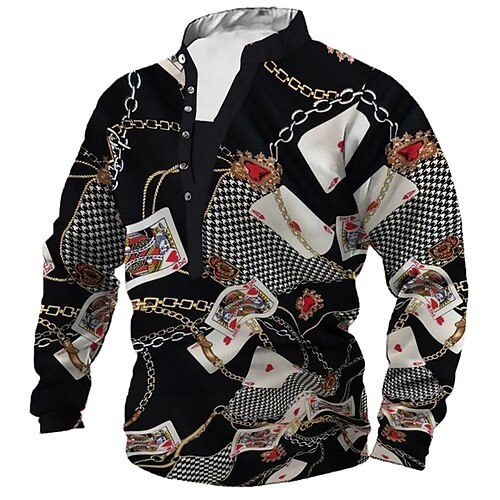 Men's Unisex Sweatshirt Pullover Graphic Prints Poker Print Casual Daily Sports 3D Print Designer Casual Hoodies Sweatshirts Black
Men's Unisex Sweatshirt Pullover Graphic Prints Poker Print Casual Daily Sports 3D Print Designer Casual Hoodies Sweatshirts Black