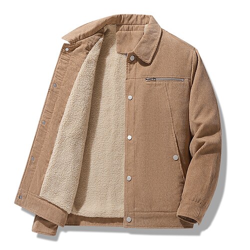 Men's Winter Jacket Sherpa jacket Winter Coat Warm Daily Wear Single Breasted Lapel Casual Daily Jacket Outerwear Solid Color with Pockets Green light coffee Gray / Fall / Long Sleeve
Men's Winter Jacket Sherpa jacket Winter Coat Warm Daily Wear Single Breasted Lapel Casual Daily Jacket Outerwear Solid Color with Pockets Green light coffee Gray / Fall / Long Sleeve