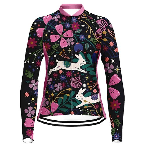 21Grams Women's Cycling Jersey Long Sleeve Bike Top with 3 Rear Pockets Mountain Bike MTB Road Bike Cycling Quick Dry Moisture Wicking Red Floral Botanical Rabbit Sports Clothing Apparel / Stretchy
21Grams Women's Cycling Jersey Long Sleeve Bike Top with 3 Rear Pockets Mountain Bike MTB Road Bike Cycling Quick Dry Moisture Wicking Red Floral Botanical Rabbit Sports Clothing Apparel / Stretchy