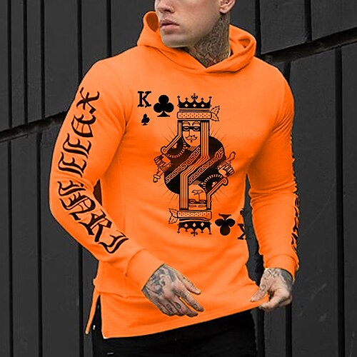 Men's Pullover Hoodie Sweatshirt Graphic Patterned Poker Letter Print Sports Outdoor Daily Sports Hot Stamping Designer Basic Hoodies Sweatshirts Orange
Men's Pullover Hoodie Sweatshirt Graphic Patterned Poker Letter Print Sports Outdoor Daily Sports Hot Stamping Designer Basic Hoodies Sweatshirts Orange