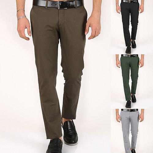 Men's Chinos Trousers Jogger Pants Pocket Straight Leg Solid Color Comfort Breathable Casual Daily Streetwear Sports Fashion Dark Green Brown Micro-elastic
Men's Chinos Trousers Jogger Pants Pocket Straight Leg Solid Color Comfort Breathable Casual Daily Streetwear Sports Fashion Dark Green Brown Micro-elastic