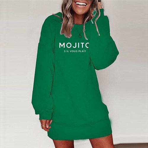 Women's Shift Dress Short Mini Dress Green Long Sleeve Letter Print Fall Winter Round Neck Casual 2022 S M L XL XXL 3XL
Women's Shift Dress Short Mini Dress Green Long Sleeve Letter Print Fall Winter Round Neck Casual 2022 S M L XL XXL 3XL