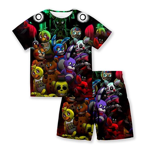 2 Pieces Kids Boys T-shirt & Shorts Clothing Set Outfit Cartoon Short Sleeve Crewneck Set Outdoor Sports Fashion Cool Spring Summer 3-13 Years Black
2 Pieces Kids Boys T-shirt & Shorts Clothing Set Outfit Cartoon Short Sleeve Crewneck Set Outdoor Sports Fashion Cool Spring Summer 3-13 Years Black