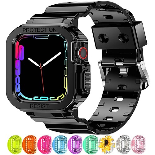 1PC Smart Watch Band with Case Compatible with Apple iWatch Series 8 7 6 5 4 3 2 1 SE for iWatch Smartwatch Strap Wristband Silicone Waterproof Adjustable Transparent
1PC Smart Watch Band with Case Compatible with Apple iWatch Series 8 7 6 5 4 3 2 1 SE for iWatch Smartwatch Strap Wristband Silicone Waterproof Adjustable Transparent