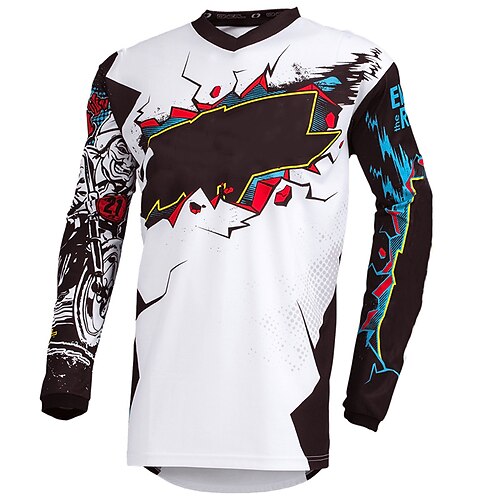 21Grams Men's Downhill Jersey Long Sleeve Mountain Bike MTB Road Bike Cycling White Graphic Bike Jersey Breathable Quick Dry Moisture Wicking Polyester Spandex Sports Graphic Clothing Apparel
21Grams Men's Downhill Jersey Long Sleeve Mountain Bike MTB Road Bike Cycling White Graphic Bike Jersey Breathable Quick Dry Moisture Wicking Polyester Spandex Sports Graphic Clothing Apparel