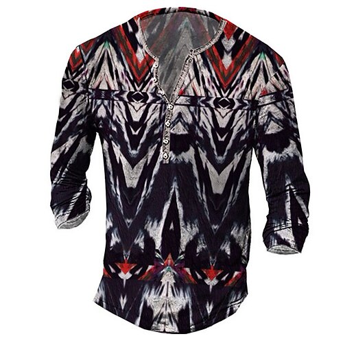 Men's Henley Shirt Tee T shirt Tee 3D Print Graphic Abstract Plus Size Henley Daily Sports Button-Down Print Long Sleeve Tops Designer Basic Classic Comfortable Black
Men's Henley Shirt Tee T shirt Tee 3D Print Graphic Abstract Plus Size Henley Daily Sports Button-Down Print Long Sleeve Tops Designer Basic Classic Comfortable Black