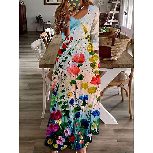 Women's Linen Dress Shift Dress Maxi long Dress White Long Sleeve Print Print Fall Winter Crew Neck Basic Casual 2022 2XS XS S M L XL XXL 3XL 4XL 5XL / Cotton / Casual Dress / 3D Print
Women's Linen Dress Shift Dress Maxi long Dress White Long Sleeve Print Print Fall Winter Crew Neck Basic Casual 2022 2XS XS S M L XL XXL 3XL 4XL 5XL / Cotton / Casual Dress / 3D Print