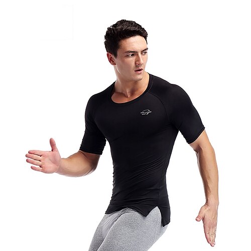 Men's Compression Shirt Running Shirt Split Short Sleeve Tee Tshirt Athletic Breathable Quick Dry Moisture Wicking Fitness Gym Workout Running Sportswear Activewear Solid Colored Black
Men's Compression Shirt Running Shirt Split Short Sleeve Tee Tshirt Athletic Breathable Quick Dry Moisture Wicking Fitness Gym Workout Running Sportswear Activewear Solid Colored Black