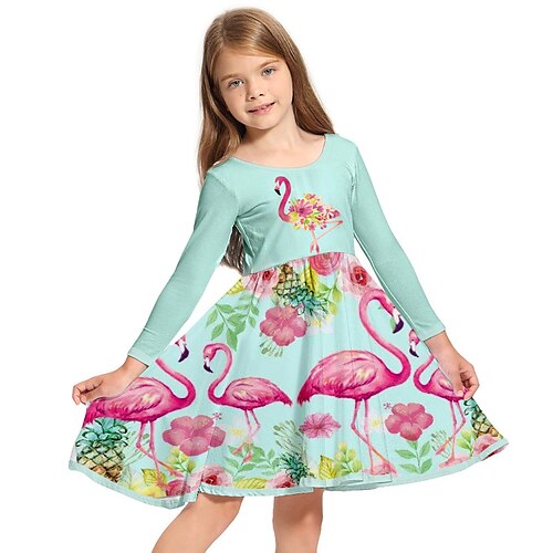 Kids Girls' Dress Animal Swing Dress Above Knee Dress Daily Print Long Sleeve Cute Dress 3-10 Years Winter Green
Kids Girls' Dress Animal Swing Dress Above Knee Dress Daily Print Long Sleeve Cute Dress 3-10 Years Winter Green