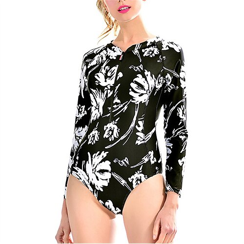 Women's Rash Guard One Piece Swimsuit UPF50 Quick Dry Lightweight Long Sleeve Bodysuit Bathing Suit Front Zip Swimming Surfing Beach Water Sports Floral Summer
Women's Rash Guard One Piece Swimsuit UPF50 Quick Dry Lightweight Long Sleeve Bodysuit Bathing Suit Front Zip Swimming Surfing Beach Water Sports Floral Summer