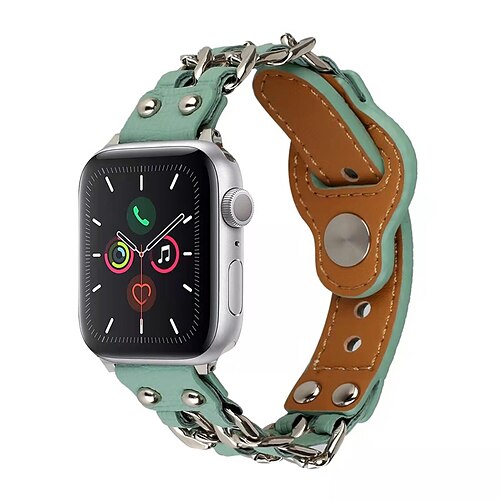 1PC Smart Watch Band Compatible with Apple iWatch Series 8 7 6 5 4 3 2 1 SE Leather Loop for iWatch Smartwatch Strap Wristband Metal Genuine Leather Luxury Adjustable Breathable
1PC Smart Watch Band Compatible with Apple iWatch Series 8 7 6 5 4 3 2 1 SE Leather Loop for iWatch Smartwatch Strap Wristband Metal Genuine Leather Luxury Adjustable Breathable