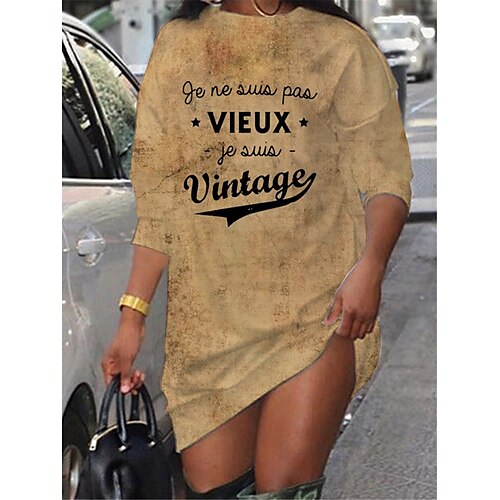 Women's Shift Dress Short Mini Dress Yellow Long Sleeve Letter Print Fall Winter Crew Neck Casual Fashion 2022 S M L XL XXL 3XL
Women's Shift Dress Short Mini Dress Yellow Long Sleeve Letter Print Fall Winter Crew Neck Casual Fashion 2022 S M L XL XXL 3XL