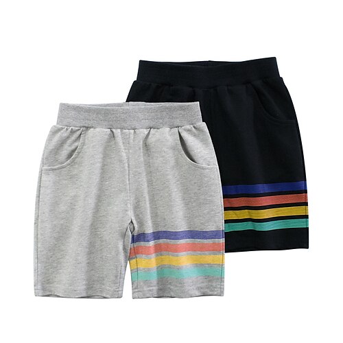 Kids Boys Shorts Black Light gray Striped Solid Colored Summer Active Casual 3-8 Years
Kids Boys Shorts Black Light gray Striped Solid Colored Summer Active Casual 3-8 Years