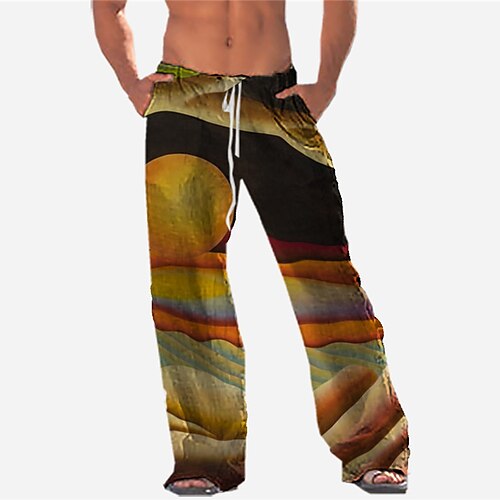 Men's Trousers Beach Pants Pocket Drawstring Elastic Waist Graphic Prints Comfort Breathable Casual Daily Holiday Streetwear Designer Blue Brown
Men's Trousers Beach Pants Pocket Drawstring Elastic Waist Graphic Prints Comfort Breathable Casual Daily Holiday Streetwear Designer Blue Brown