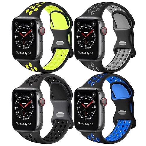 4 PCS Smart Watch Band Compatible with Apple iWatch Series 8 7 6 5 4 3 2 1 SE Sport Band for iWatch Smartwatch Strap Wristband Silicone Waterproof Adjustable Elastic
4 PCS Smart Watch Band Compatible with Apple iWatch Series 8 7 6 5 4 3 2 1 SE Sport Band for iWatch Smartwatch Strap Wristband Silicone Waterproof Adjustable Elastic