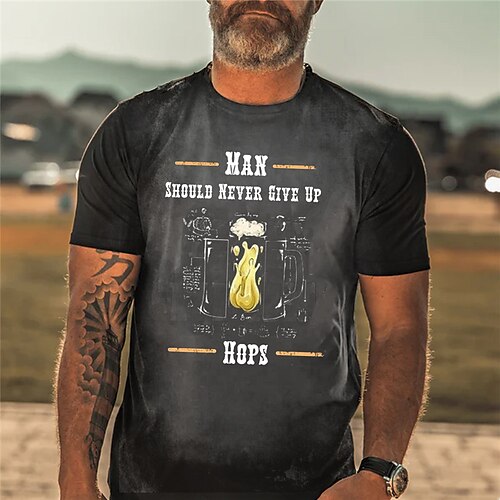 Men's Unisex T shirt Tee 3D Print Graphic Prints Beer Crew Neck Street Daily Print Short Sleeve Tops Designer Casual Vintage Big and Tall Black / Summer
Men's Unisex T shirt Tee 3D Print Graphic Prints Beer Crew Neck Street Daily Print Short Sleeve Tops Designer Casual Vintage Big and Tall Black / Summer