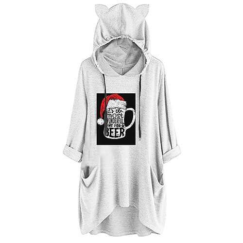 Women's Hoodie Dress Shift Dress Short Mini Dress White Long Sleeve Letter Pocket Print Fall Winter Hooded Casual Loose 2022 S M L XL XXL 3XL
Women's Hoodie Dress Shift Dress Short Mini Dress White Long Sleeve Letter Pocket Print Fall Winter Hooded Casual Loose 2022 S M L XL XXL 3XL