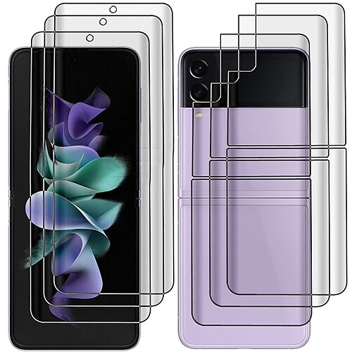 (3 Set9 PCS) Full Covered 3 PCS Front Outer Screen Protector 3 PCS Inside Screen Protector 3 PCS Back Cover Protector Soft Film Compatible with Samsung Galaxy Z Flip 3 5G (Clear)
(3 Set9 PCS) Full Covered 3 PCS Front Outer Screen Protector 3 PCS Inside Screen Protector 3 PCS Back Cover Protector Soft Film Compatible with Samsung Galaxy Z Flip 3 5G (Clear)