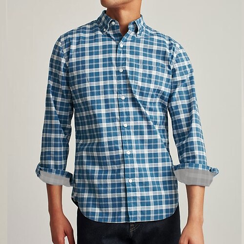 Men's Shirt 3D Print Plaid Turndown Street Casual Button-Down Print Long Sleeve Tops Business Casual Fashion Breathable Blue
Men's Shirt 3D Print Plaid Turndown Street Casual Button-Down Print Long Sleeve Tops Business Casual Fashion Breathable Blue