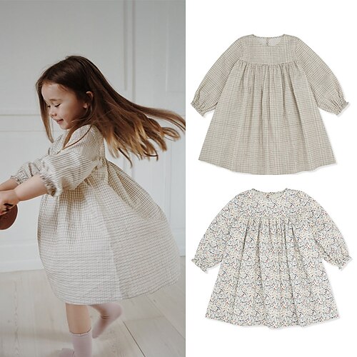 Kids Little Girls' Dress Plaid A Line Dress Daily Vacation White Beige Asymmetrical Long Sleeve Casual Beautiful Dresses Fall Winter Regular Fit 2-6 Years
Kids Little Girls' Dress Plaid A Line Dress Daily Vacation White Beige Asymmetrical Long Sleeve Casual Beautiful Dresses Fall Winter Regular Fit 2-6 Years