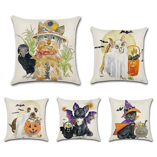 Halloween Party Double Side Cushion Cover 5PC Soft Decorative Square Throw Pillow Cover Cushion Case Pillowcase for Bedroom Livingroom Superior Quality Machine Washable Indoor Cushion for Sofa Couch Bed Chair Boo Pumpkin Skull
Halloween Party Double Side Cushion Cover 5PC Soft Decorative Square Throw Pillow Cover Cushion Case Pillowcase for Bedroom Livingroom Superior Quality Machine Washable Indoor Cushion for Sofa Couch Bed Chair Boo Pumpkin Skull