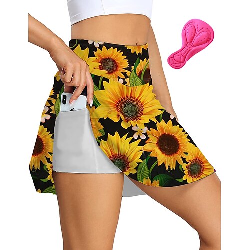 21Grams Women's Cycling Skort Skirt Bike Bottoms Mountain Bike MTB Road Bike Cycling Sports Floral Botanical 3D Pad Cycling Breathable Quick Dry Yellow Polyester Spandex Clothing Apparel Bike Wear
21Grams Women's Cycling Skort Skirt Bike Bottoms Mountain Bike MTB Road Bike Cycling Sports Floral Botanical 3D Pad Cycling Breathable Quick Dry Yellow Polyester Spandex Clothing Apparel Bike Wear