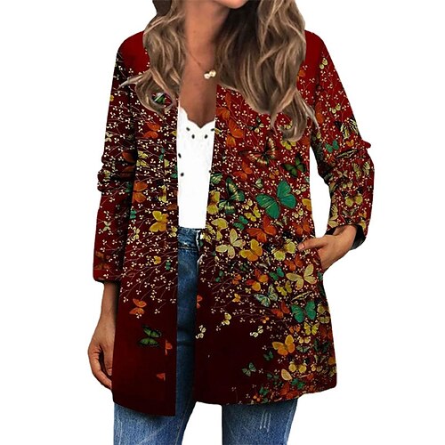 Women's Casual Jacket Windproof Warm Outdoor Street Daily Vacation with Pockets Cardigan Crewneck Vintage Floral Regular Fit Outerwear Long Sleeve Winter Fall Wine Gray M L XL XXL 3XL 4XL
Women's Casual Jacket Windproof Warm Outdoor Street Daily Vacation with Pockets Cardigan Crewneck Vintage Floral Regular Fit Outerwear Long Sleeve Winter Fall Wine Gray M L XL XXL 3XL 4XL
