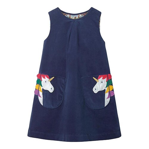 Kids Little Girls' Dress Cartoon Unicorn A Line Dress Daily Navy Blue Asymmetrical Sleeveless Princess Sweet Dresses Spring Summer Regular Fit 2-8 Years
Kids Little Girls' Dress Cartoon Unicorn A Line Dress Daily Navy Blue Asymmetrical Sleeveless Princess Sweet Dresses Spring Summer Regular Fit 2-8 Years