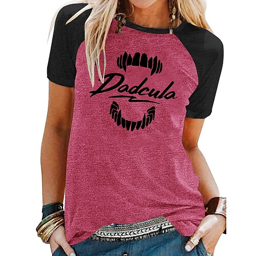 Women's T shirt Tee Graphic Letter Halloween Casual Daily T shirt Tee Short Sleeve Print Round Neck Basic Green Blue Light gray S
Women's T shirt Tee Graphic Letter Halloween Casual Daily T shirt Tee Short Sleeve Print Round Neck Basic Green Blue Light gray S