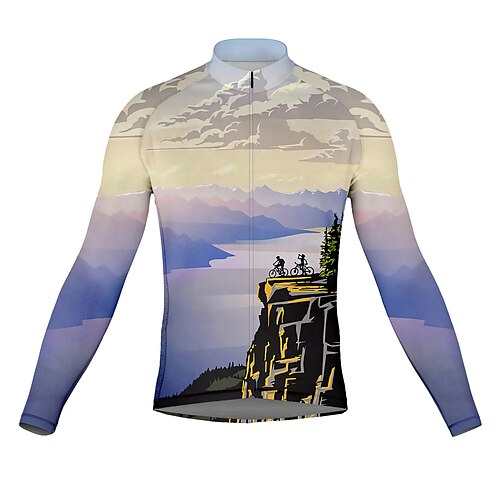 21Grams Men's Cycling Jersey Long Sleeve Bike Top with 3 Rear Pockets Mountain Bike MTB Road Bike Cycling Breathable Quick Dry Moisture Wicking Reflective Strips Blue Graphic Polyester Spandex Sports
21Grams Men's Cycling Jersey Long Sleeve Bike Top with 3 Rear Pockets Mountain Bike MTB Road Bike Cycling Breathable Quick Dry Moisture Wicking Reflective Strips Blue Graphic Polyester Spandex Sports