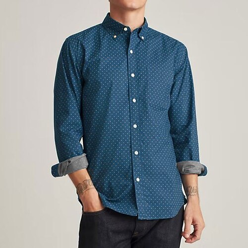 Men's Shirt 3D Print Polka Dot Turndown Street Casual Button-Down Print Long Sleeve Tops Business Casual Fashion Breathable Blue 
Men's Shirt 3D Print Polka Dot Turndown Street Casual Button-Down Print Long Sleeve Tops Business Casual Fashion Breathable Blue