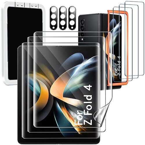 9-in-1 Milomdoi for Samsung Galaxy Z Fold 4 5G Screen Protector 3 Pack Inside and 3 Pack Front with 3 Pack Tempered Glass Camera Lens Protector with Mounting Positioner Accessories No bubbles
9-in-1 Milomdoi for Samsung Galaxy Z Fold 4 5G Screen Protector 3 Pack Inside and 3 Pack Front with 3 Pack Tempered Glass Camera Lens Protector with Mounting Positioner Accessories No bubbles
